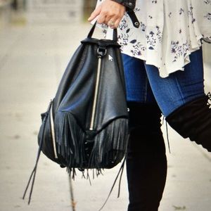 Rebecca Minkoff Julian Fringe Leather Backpack